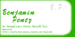 benjamin pentz business card